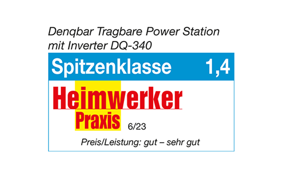 Die HWP prämiert die DENQBAR 3000 W Powerstation DENQBAR 3000 W Powerstation - Prämiert von der HWP in der Spitzenklasse