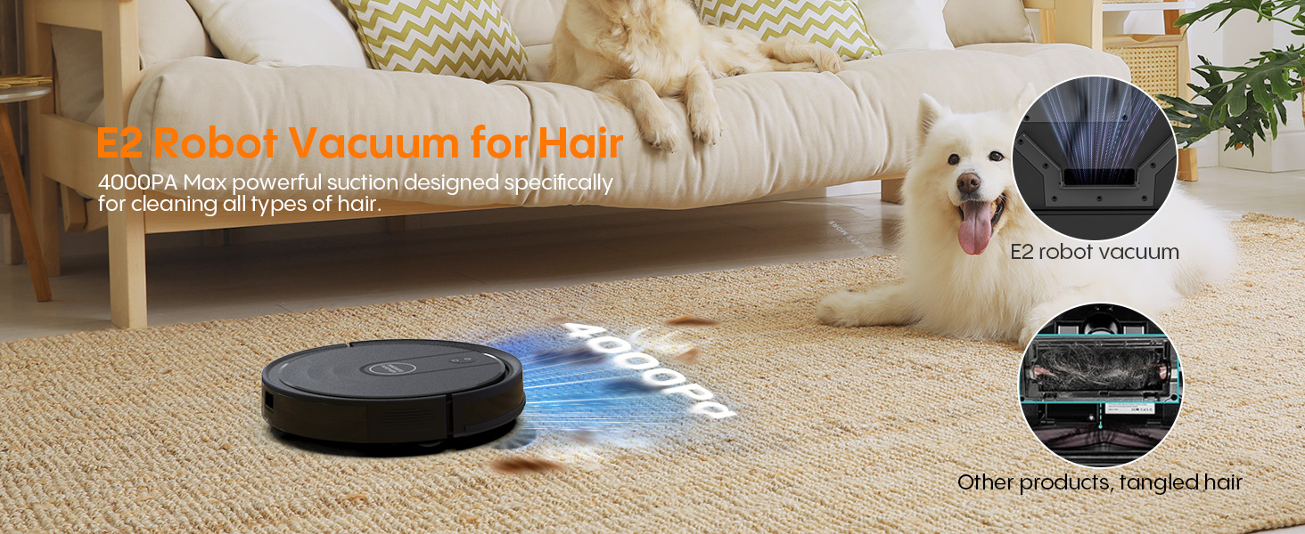 Robot vacuum pet hair friendly