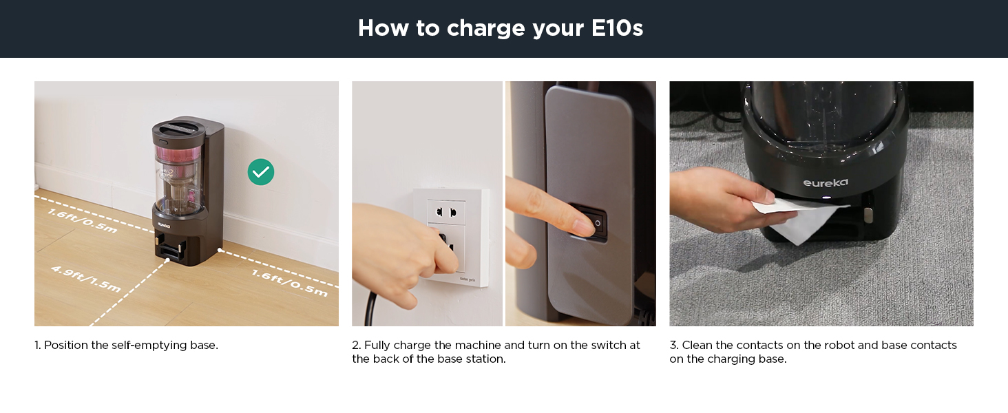 EUREKA E10s Robot Vacuum with Bagless Self Emptying Station, Robotic Vacuum and Mop Combo