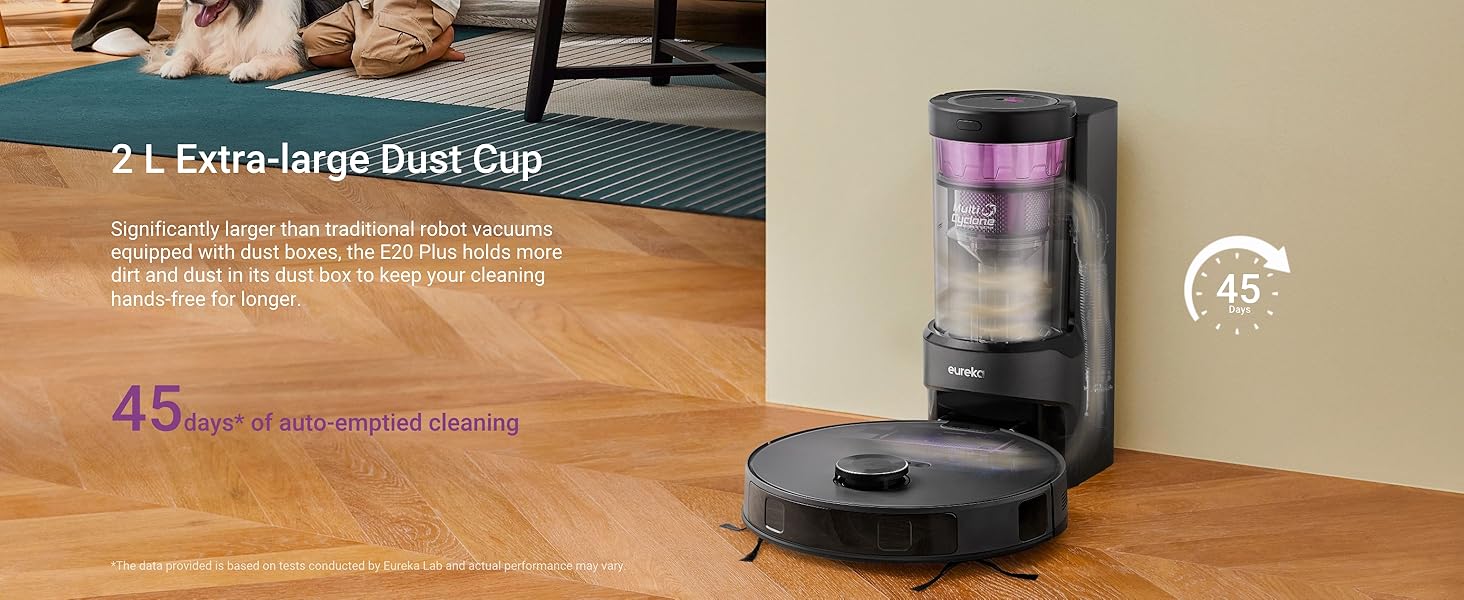 45 days Self- emptying robot vacuum 
