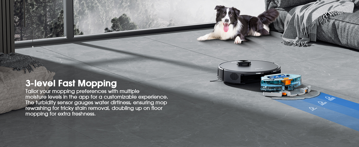 7-robot vacuum 3 Water Control Levels