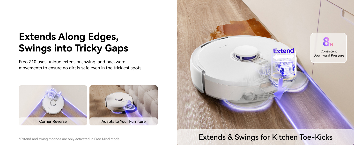 Edge-Tracking Extension System for Freo Z10 Robot Vacuum and Mop