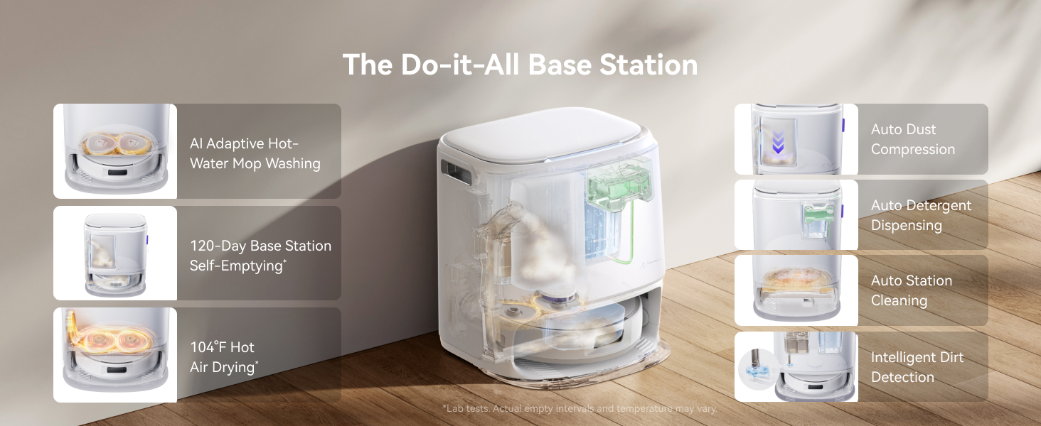Robot Vacuum with Do-it-All Base Station